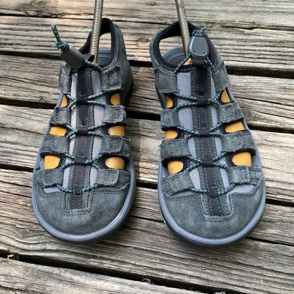 The Muck Boot Company Fisherman Sandel Womens 8 Gray Suede Wanderer Pegasus - Picture 3 of 8